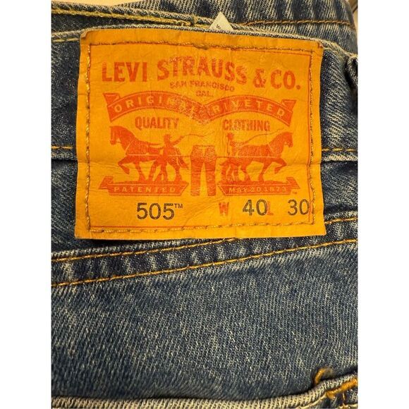 Levi’s Men’s 505 Jeans Sz. 40 X 30 Classic 5-Pocket Straight Leg - Picture 6 of 10